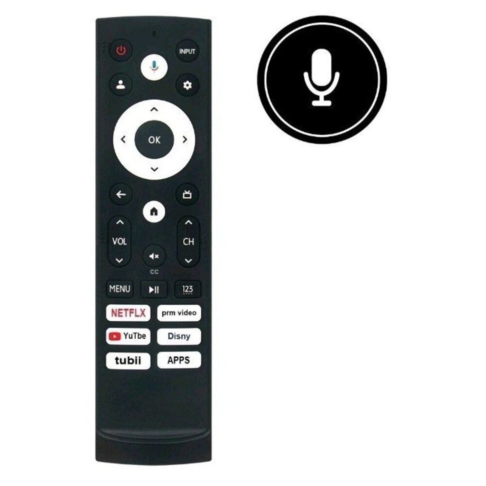ERF3AF90H Voice Replaced Remote for Hisense Smart TV 65QD7N 75QD7N 85U7K 100U8K